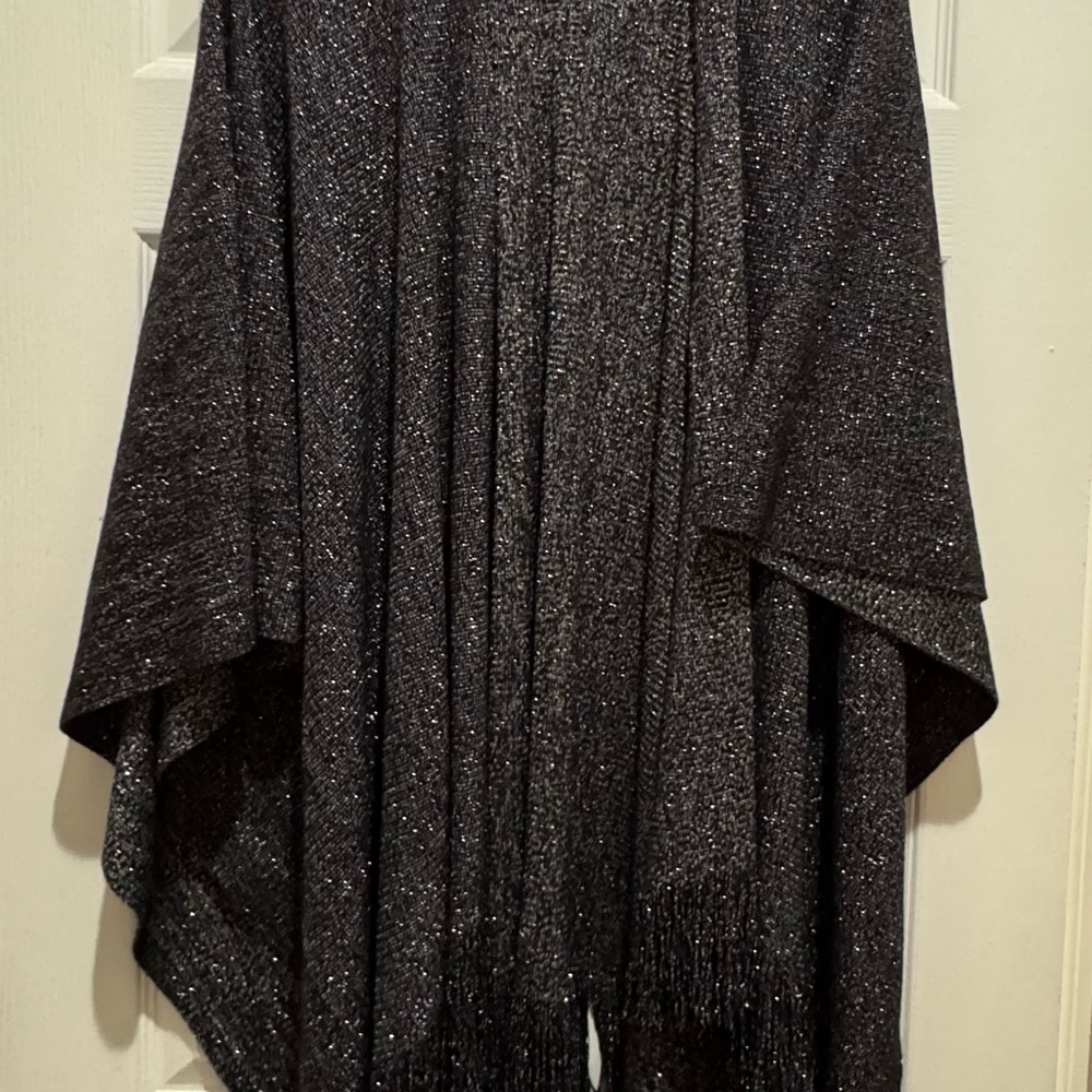 Joan Rivers Black Shimmery Shawl/Scarf